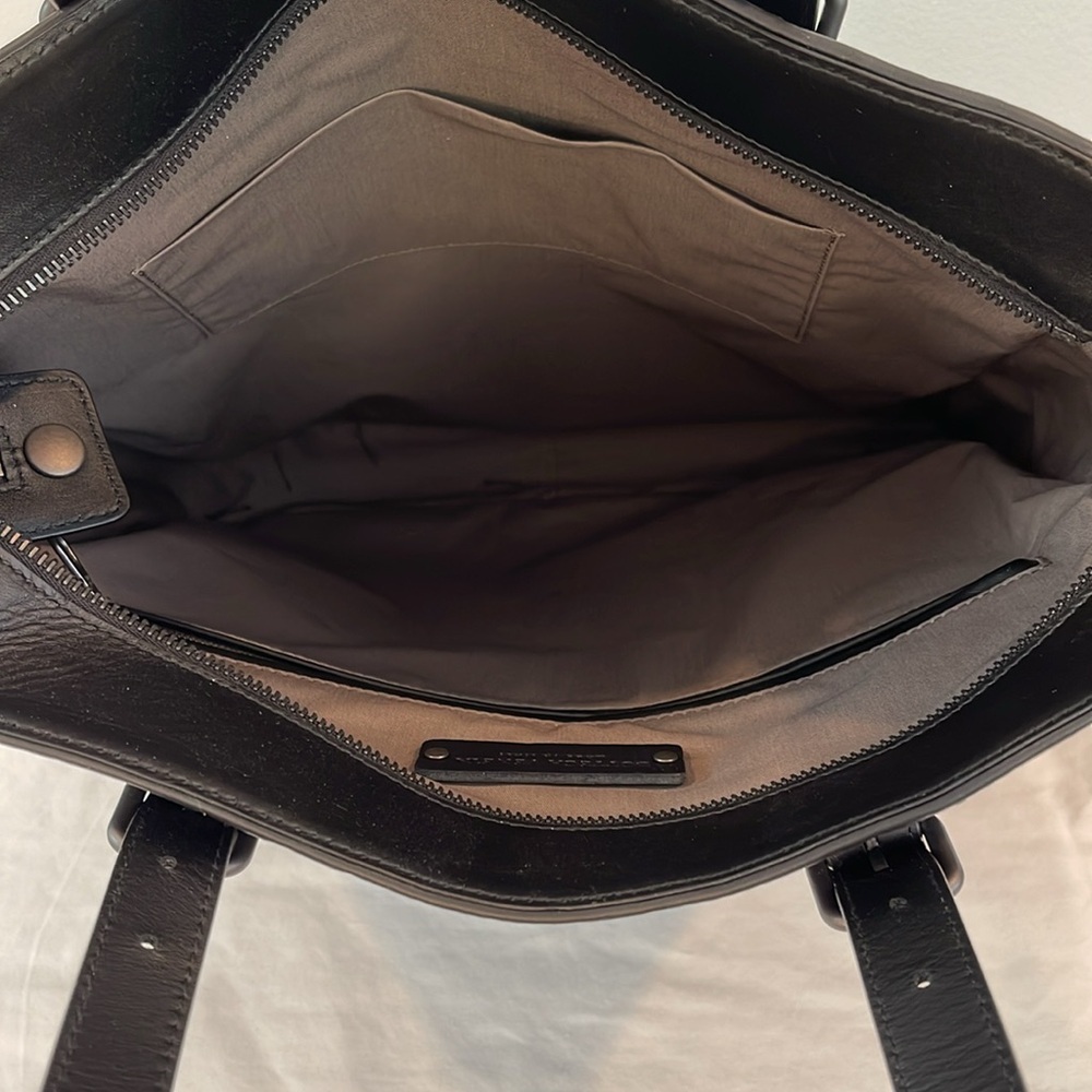 SOLD VC: BOTTEGA VENETA black leather Intrecciato men’s briefcase - Picture 4 of 12
